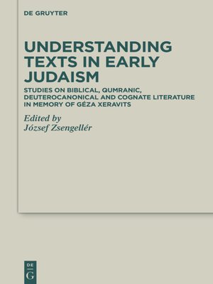 cover image of Understanding Texts in Early Judaism